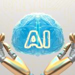 ai cloud concept with robot arms
